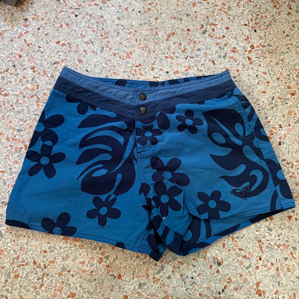 Fishworks blue, floral mini board shorts